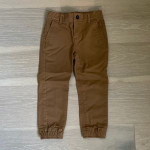 Janie and Jack tan joggers size 4 boys.